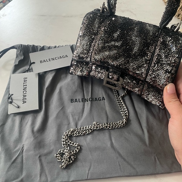 Balenciaga Black Mini Bag with Metallic Chain - Picture 1 of 5